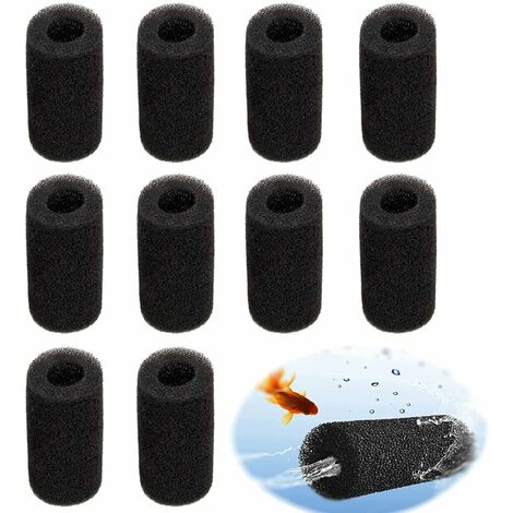 10 Pièces Filtre d'Entrée d'Éponge, Pré Éponge de Filtre, Filtre Eponge Aquarium, pour Empêcher Petits Poissons et Crevettes, Aquarium Accessoires (48cm, ouverture 2cm)——VEBTles