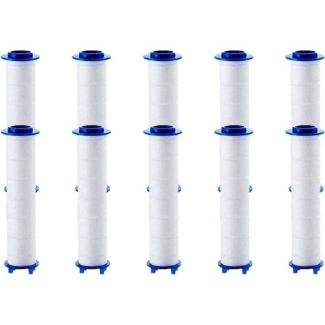 10 Pièces Filtres En Coton, Longueur 7.5cm Filtre Pommeau De Douche De Amovible Cartouches, Filtre Pommeau De Douche Universelle, Douchtte Filtres Remplaçable, Pour Filtrer La Poussière, Les Débris