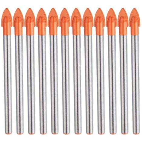 10 Pièces Foret Carrelage pour carreaux, Foret Verre Ceramique, Forets triangulaires, 6 mm