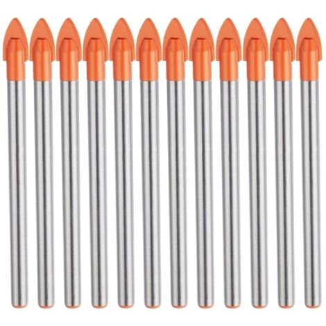 10 Pièces Foret Carrelage pour carreaux, Foret Verre Ceramique, Forets triangulaires, 6 mm