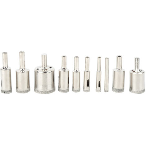 10 Pièces Forets Diamant 6‑30mm pour Céramique, Granit et Béton