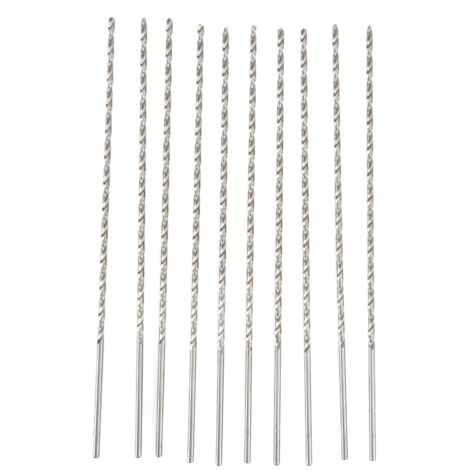 10 Pièces Forets HSS Extra-Longs, Perçage Rapide, Haute Précision, Excellente Dureté, Performance Stable, Mèches Noires à Torsion