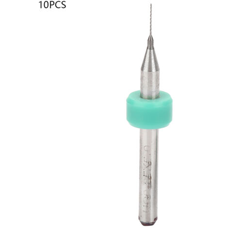 10 pièces Forets Miniature en Carbure pour Circuits Imprimés, Fraisage CNC, Haute Dureté (0.25mm)
