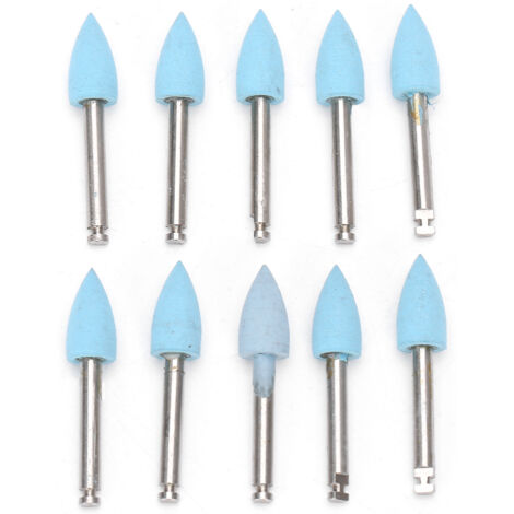 10 pièces Fraises de Polissage Dentaire Basse Vitesse, Kit de Burs pour Meulage et Polissage Dentaire