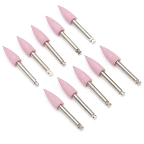 10 pièces Fraises de Polissage Dentaire Rose pour Polisseuse à Basse Vitesse - Set de Burs et Forets Dentaires 406