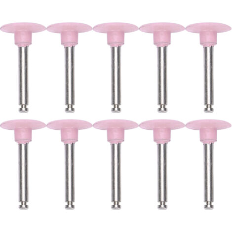 10 pièces Fraises de Polissage Dentaire Rose pour Polisseuse à Vitesse Lente - Kit de Bistouris Dentaires