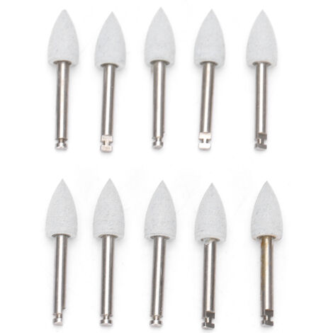 10 pièces Fraises Polissage Dentaire Basse Vitesse, Kit Bistouris pour Meulage Polissage Gris 410