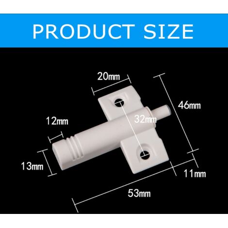 10 Pieces Furniture Door Damper Cabinet Latches Touch Release Push System Buffer Non-Magnetic Door Catches for Cupboard Wardrobe Push to Open System Drawer Damper