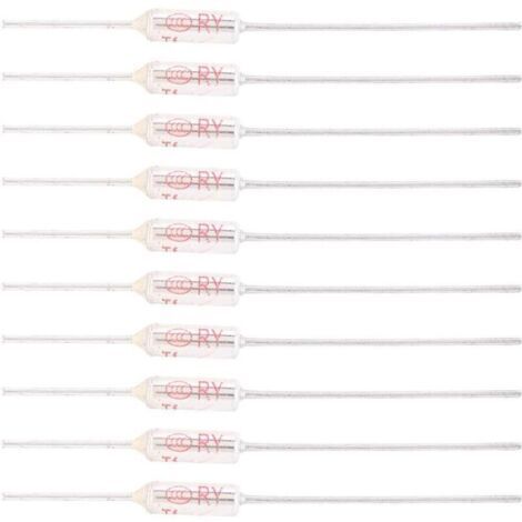 10 Pièces Fusible Thermique 250V 10A 115℃/239℉, Coupure de Fusible Thermique de Coque Métallique, Thermal Fuse TF 72250℃ (115℃)