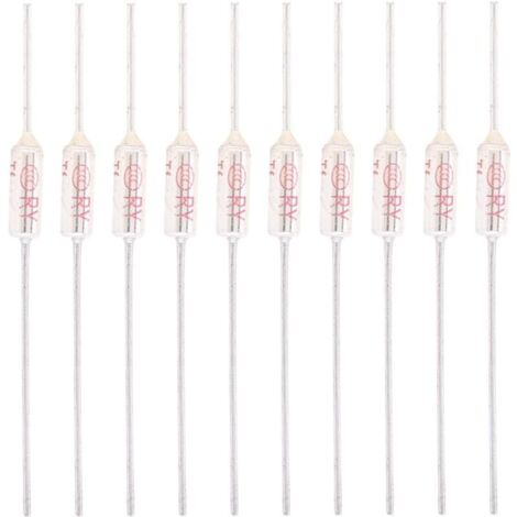 10 Pièces Fusibles Thermiques 10A 250V, Coupure de Fusible Thermique à Coque Métallique, Fusible de Température(192°C)-VSIAISV