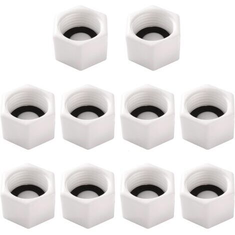 10 Pièces G1/2 Bouchon Plomberie Filetage Femelle, Bouchon de Fin Raccord Tuyau PPR, pour Plomberie Robinetterie