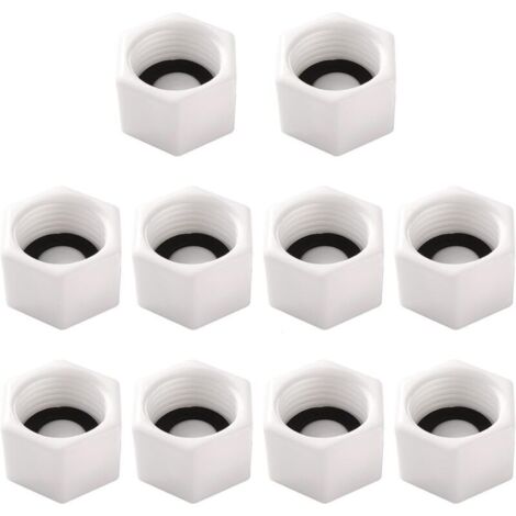 10 Pièces G1/2 Bouchon Plomberie Filetage Femelle, Bouchon de Fin Raccord Tuyau PPR, pour Plomberie Robinetterie