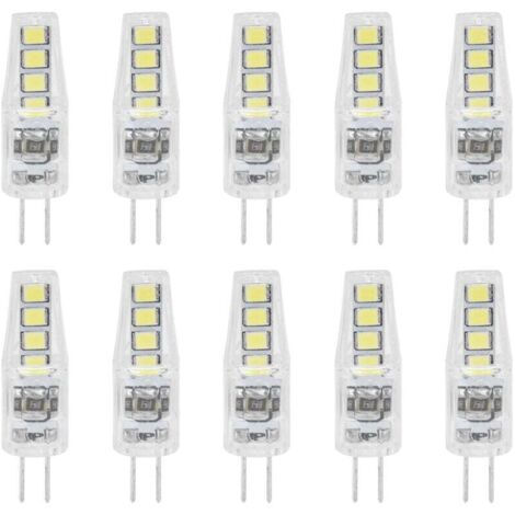 10 pièces G4 8LED lumière 2835 puces de lampe 2W 360 Angle PC lampe ampoule pour bureau à domicile 220Vlumière blanche