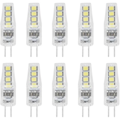 10 pièces G4 8LED lumière 2835 puces de lampe 2W 360 Angle PC lampe ampoule pour bureau à domicile 220Vlumière blanche