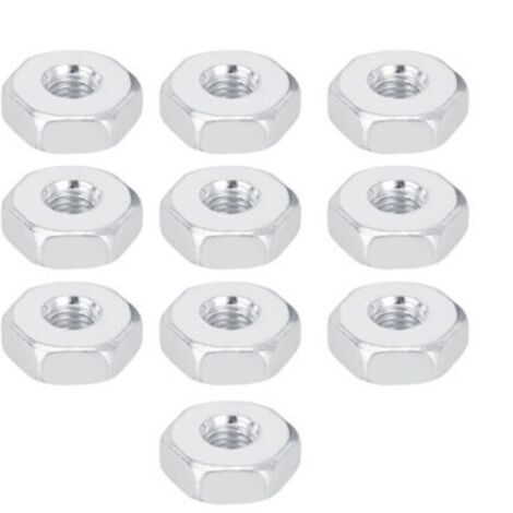 10 Pièces Guidon Chaîne Protège-Écrous Hexagonaux 8mm en Acier Inoxydable pour Tronçonneuse -