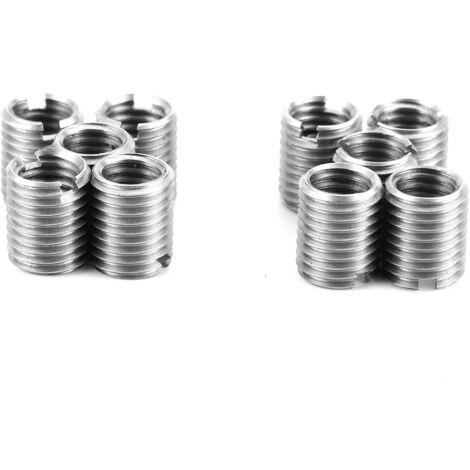 10 Pièces Insert Filet Mâle Réparation Acier Inox Douille Fendue Kit Outil Vis