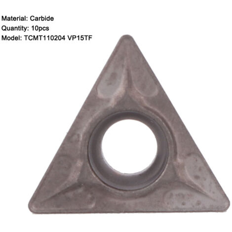 10 pièces inserts carbure CNC TCMT110204 VP15TF pour tournage acier inoxydable