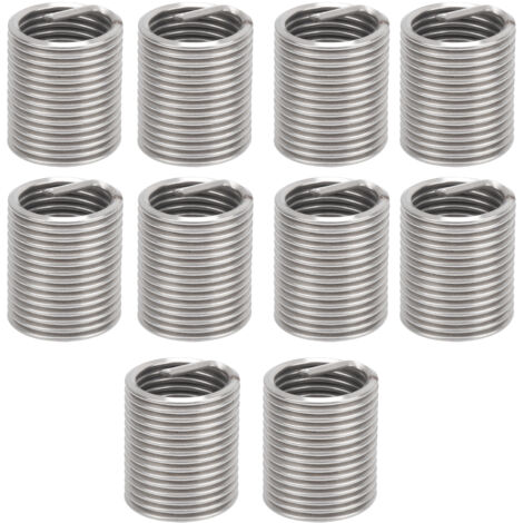 10 Pièces Inserts de Réparation Filetés M18 x 2.0, Manchons de Protection en Acier pour Fixations