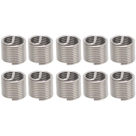 10 Pièces Inserts de Réparation Filetés M18 x 21.5D, Manchons de Protection en Acier pour Accessoires de Quincaillerie