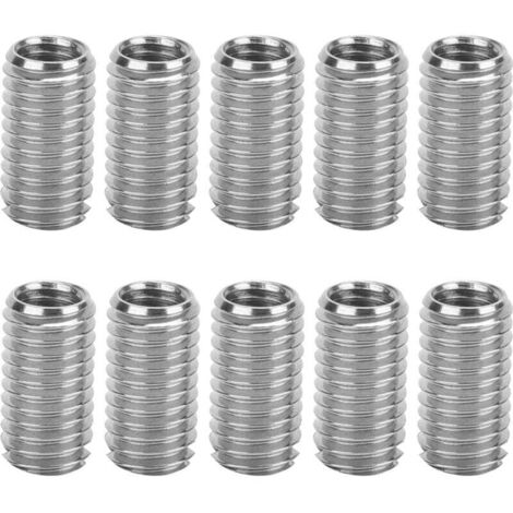10 Pièces Inserts Filetés M6 Interne M8 Externe Lueur 15mm À Fente