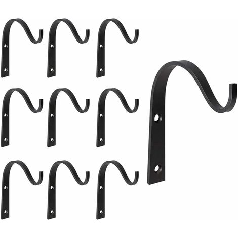 10 Pieces Iron Wall Hooks Heavy Duty Decorative Metal Hangers for