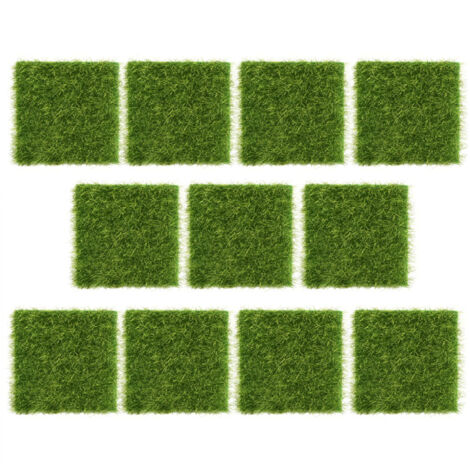 10 pièces jardin maison en plastique artisanat Micro paysage ornements gazon simulé 7.57.5 cm
