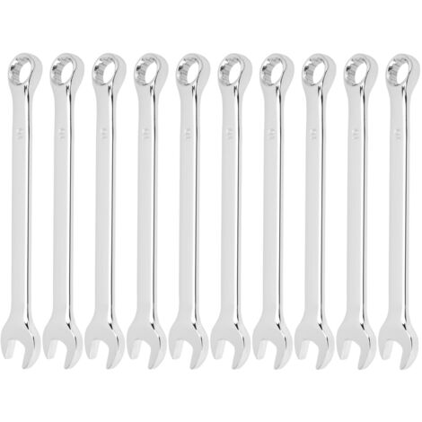 10 pièces jeu de clés à fourche à double usage à cliquet fournitures industrielles 10mm