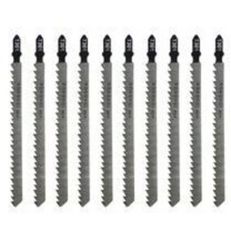10 pieces jigsaw blades Blade for optimized cutting of wood, PVC and plastic, jigsaw T-shank