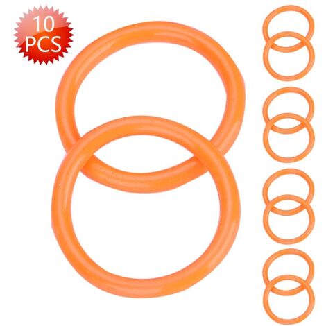 10 pièces joints toriques Polyuréthane haute résistance 13.8x1.9mm pour réservoir CO2 de pistolet paintball (Orange)