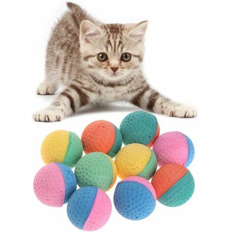 10 Pièces Jouet pour Animaux Balles De Latex Coloré Chew for Dogs Chats Chiot Chaton Doux Élastique