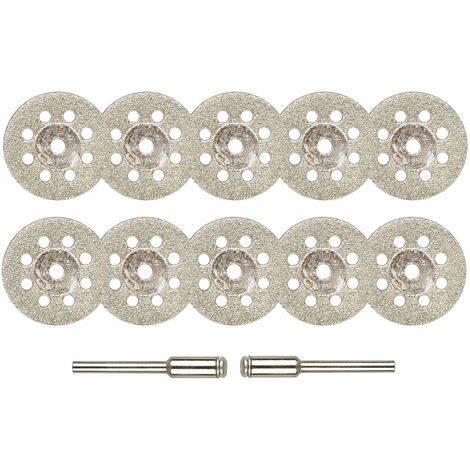 10 pièces lames de roue de coupe diamantées couper les disques ensemble outil rotatif Dremel 10 pièces