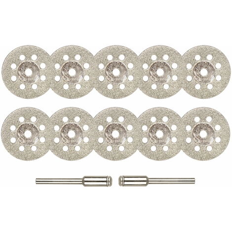 10 pièces lames de roue de coupe diamantées couper les disques ensemble outil rotatif Dremel 10 pièces