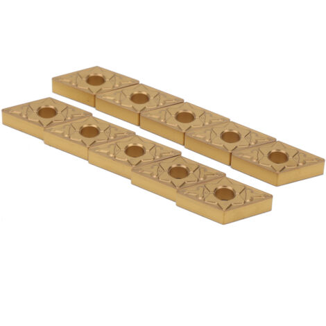 10 Pièces Lames de Tournage DNMG150408 en Carbure Monobloc avec Revêtement TM pour Usinage CNC