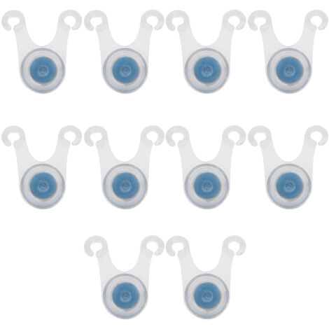 10 pièces LED Lumière de Camping Extérieure, Guirlande Lumineuse Silicone pour Tente, Éclairage Avertissement Bleu