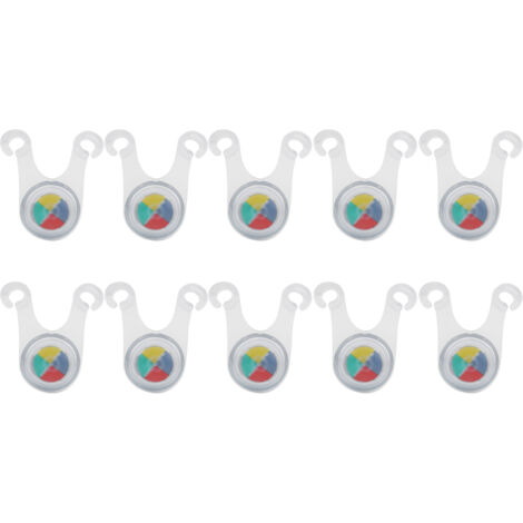 10 pièces LED Lumière de Camping Extérieure, Guirlande Lumineuse Silicone pour Tente, Éclairage d'Avertissement Multicolore