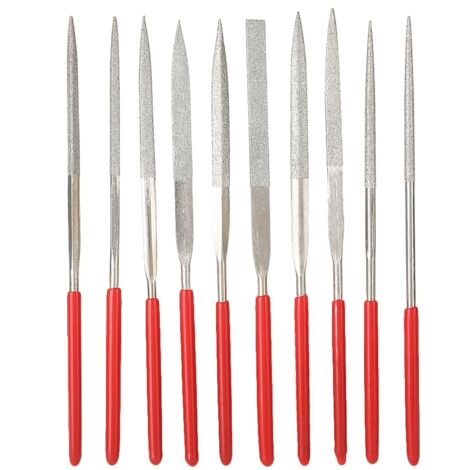 10 pièces limes à bois acier pour bricolage, artisanat et menuiserie - Set de mini limes aiguilles