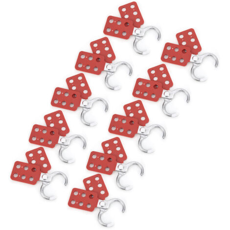 10 pièces Loquet de Sécurité en Aluminium Rouge 25mm pour Secteur Chimique et Minier