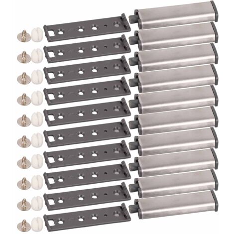10 Pièces Loquet Magnétique Inox pour Porte de Placard, Fermeture Douce et Rebond pour Cuisine