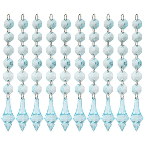 10 pièces Lot Cristaux Diamants Acrylique pour Décoration Mariage Suspensions Décoratives