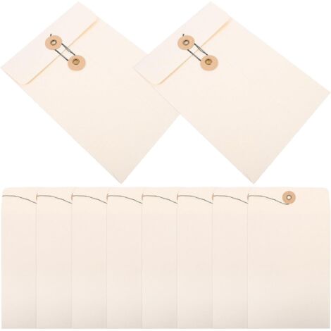 10 pièces Lot de Pochettes de Rangement Documents Épaisses et Pratiques