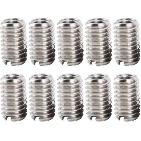 10 Pièces M4 X 0.7mm Filetage Femelle M6 X 1mm Filetage Mâle Inserts écrou Réducteur en Acier Inoxydable pour Ordinateurs Lampes Moules équipement Mécanique