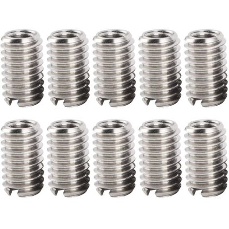 10 Pièces M4 X 0.7mm Filetage Femelle M6 X 1mm Filetage Mâle Inserts écrou Réducteur en Acier Inoxydable pour Ordinateurs Lampes Moules équipement Mécanique