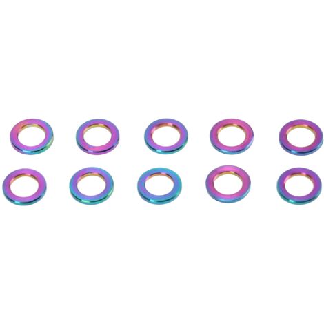 10 Pièces M5 x 5mm Rondelles en Alliage de Titane pour Vis, Anti-Rouille, VTT et Vélo de Montagne