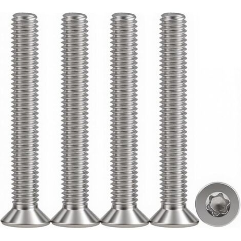 10 pièces M6 x 50 Vis à tête fraisée Vis Torx en acier inoxydable 304 à Métaux Entraînement Standard entièrement filetées Pour l'équipement de machine et les meubles à la maison