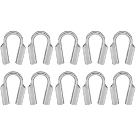 10 Pièces Manchon Tube Acier Inoxydable 304 Protection Câble Treuil Accessoire Bateau M6