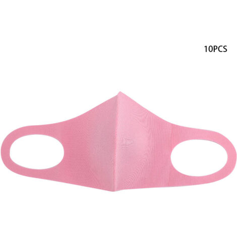 10 pièces Masque buccal Enfant Réutilisable Anti-poussière Protection solaire Respiratoire Rose