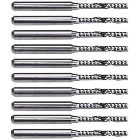 10 PIÈCES MèChe de Fraise en Bout à Cannelure Carbure 2 Mm X 15 pour Machine Graver