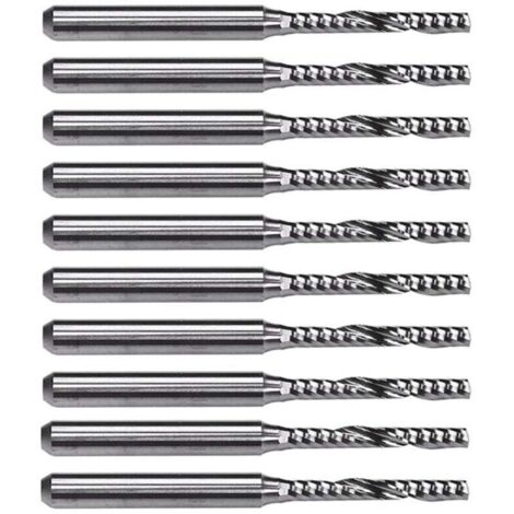 10 PIÈCES MèChe de Fraise en Bout à Cannelure Carbure 2 Mm X 15 pour Machine Graver