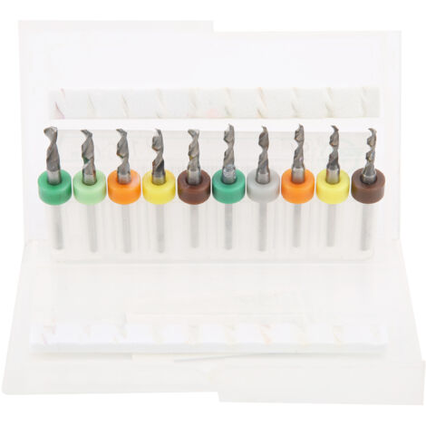 10 Pièces Mèches Droites Micro pour PCB en Acier Tungstène, 2.1-3.0mm - Réparation Électronique