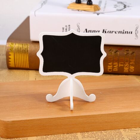 10 Pièces Mini Ardoises en Bois à Ruban pour Fêtes de Noël et Nouvel An